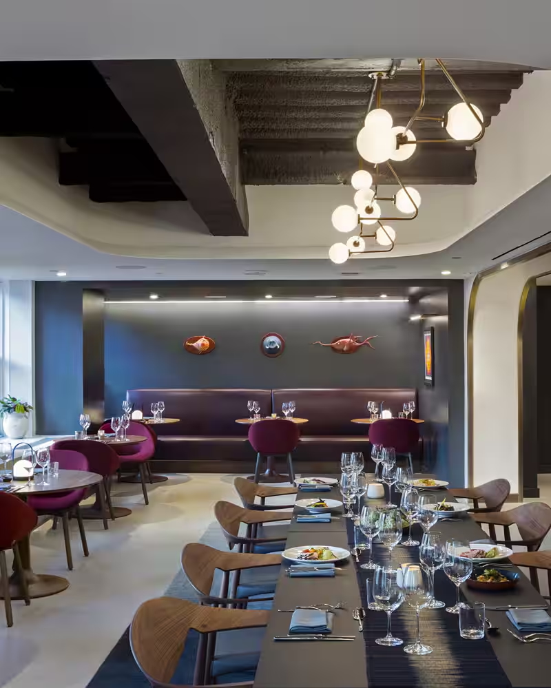 Club 75 by Convene elegant private dining room New York luxury workspace